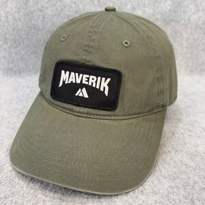 Maverik Patch Mens Green AS Colour Hat Adjustable Strapback Cap OSFA